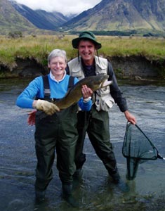 Alan with client Lily with her big Brown from the Twizel area