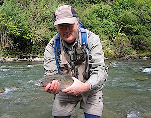 Chris with a rainbow in hand